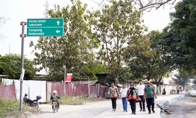 Pemerintah Kota Bandar Lampung Cor Beton Jalan Teuku Cik Ditiro