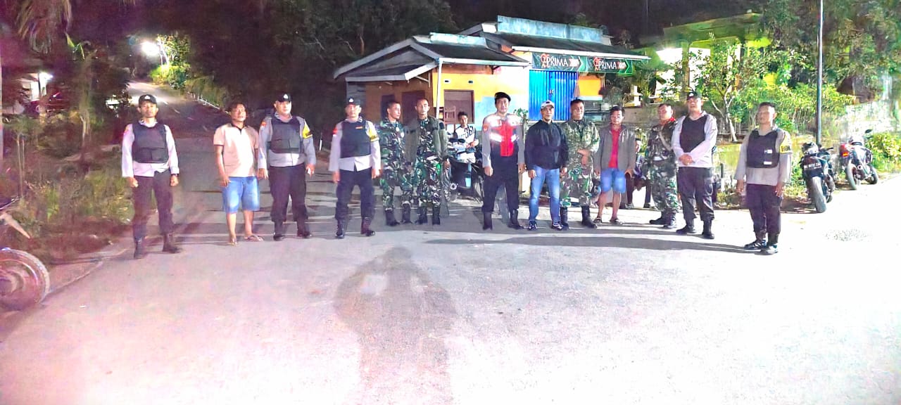 Patroli Gabungan Kodim 0424/Tanggamus dan Polsek Sumberejo Ditingkatkan, Antisipasi Gangguan Kamtibmas