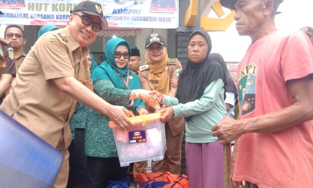Bupati Tanggamus Tinjau Penyaluran Bantuan BNPB di Kantor Kelurahan Pasar Madang, Lurah Mega Sari SE Ucapkan Terima Kasih