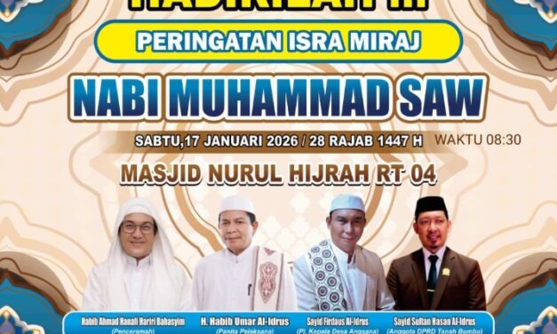 Menjemput Cahaya Langit di Bulan Rajab, Warga Desa Angsana Gelar Peringatan Isra Mi’raj Nabi Muhammad SAW