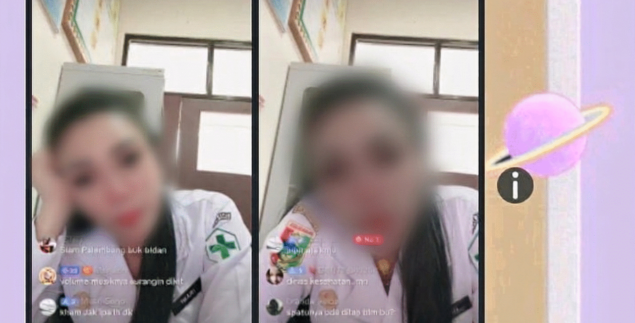 Di Tengah Tuntutan Profesionalitas, Oknum ASN Tanggamus Diduga Live TikTok Saat Jam Kerja