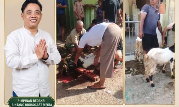 Bintang Broadcast Media Salurkan Hewan Kurban, Pimpinan Redaksi Sampaikan Terima Kasih kepada Donatur