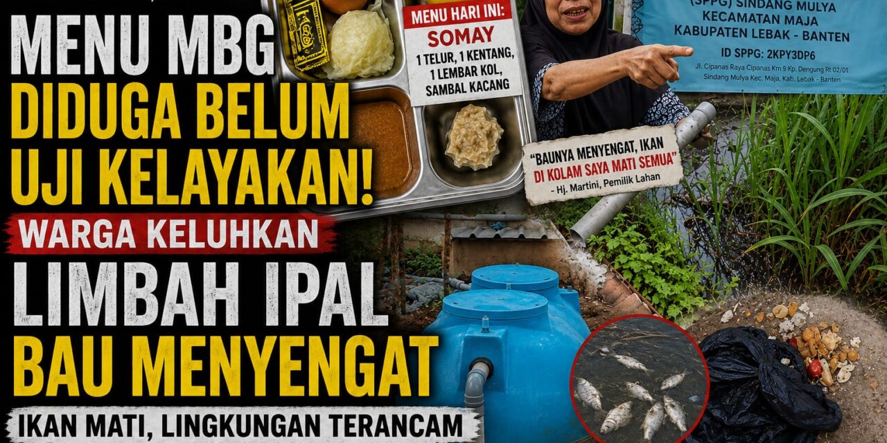 Diduga Abaikan Uji Gizi dan Pengelolaan Limbah, Program MBG di SPPG Sindang Mulya Lebak Disorot Warga