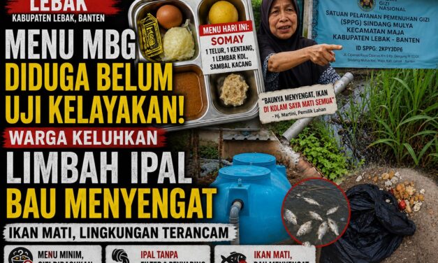 Diduga Abaikan Uji Gizi dan Pengelolaan Limbah, Program MBG di SPPG Sindang Mulya Lebak Disorot Warga