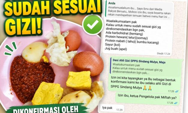 Jawaban Ahli Gizi SPPG Sindang Mulya Dipertanyakan, Fakta Menu MBG di Lapangan Dinilai Tidak Sesuai