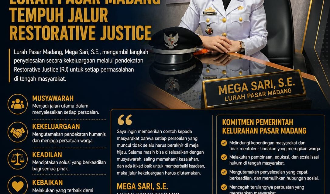 Jaga Kondusivitas Masyarakat, Lurah Pasar Madang Tempuh Jalur Restorative Justice