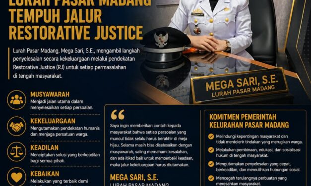 Jaga Kondusivitas Masyarakat, Lurah Pasar Madang Tempuh Jalur Restorative Justice