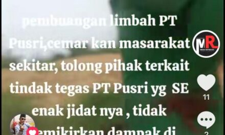 Dugaan Pembuangan Limbah PT Pusri Jadi Sorotan, Aktivis Minta Evaluasi Menyeluruh