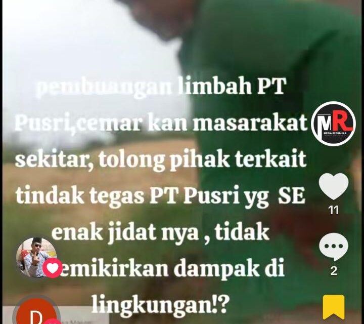 Dugaan Pembuangan Limbah PT Pusri Jadi Sorotan, Aktivis Minta Evaluasi Menyeluruh