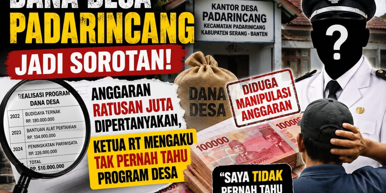 Misteri Dana Desa Padarincang: Anggaran Ratusan Juta Digelontorkan, Jejak Program Dipertanyakan
