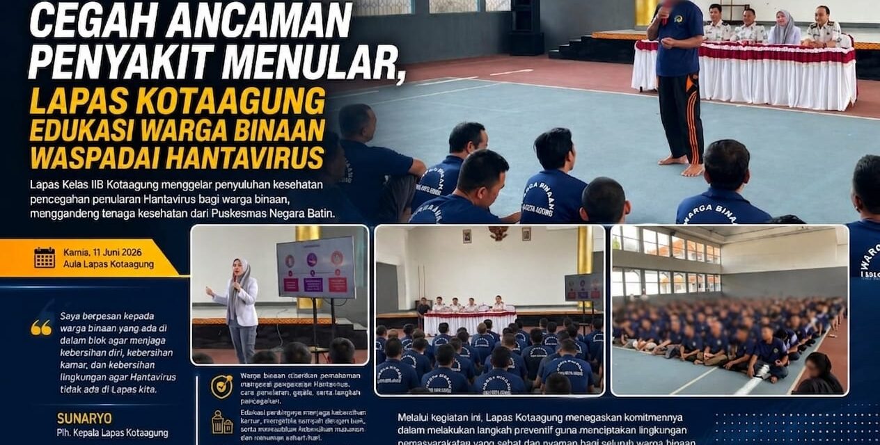 Perkuat Kesehatan Warga Binaan, Lapas Kotaagung Gelar Penyuluhan Pencegahan Hantavirus