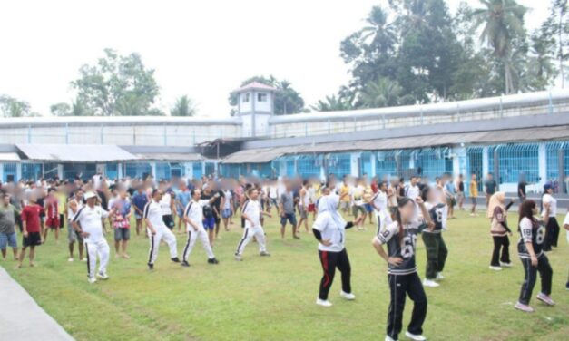 Sehat, Bugar, dan Bahagia: Lapas Kotaagung Semarakkan Akhir Pekan dengan Senam Bersama