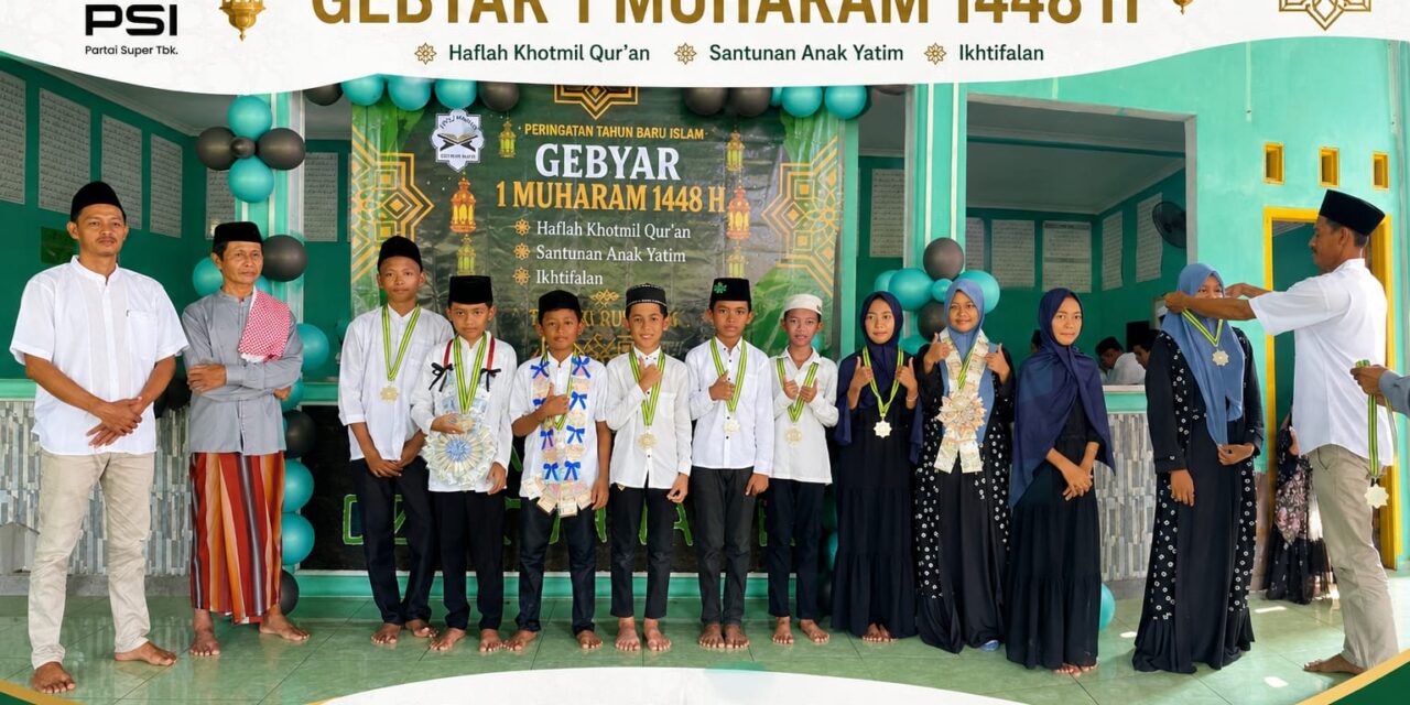 Andi Sofyan Pimpin Aksi Sosial DPD PSI Pesawaran dalam Santunan Anak Yatim dan Apresiasi Santri Berprestasi di Desa Sidodadi