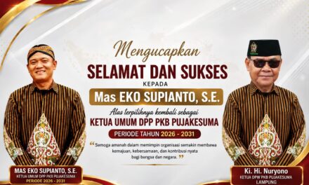 Ki. Hi. Nuryono: Selamat dan Sukses kepada Eko Supianto, Kembali Pimpin DPP PKB Pujakesuma 2026–2031
